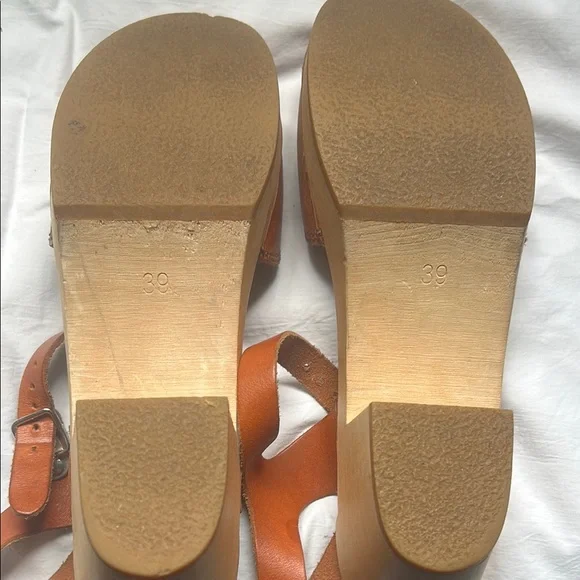 Women's Brown Leather Sandals - Picture 7 of 10